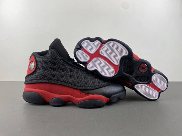 Men's Running Weapon Air Jordan 13 Black/Red Shoes 069